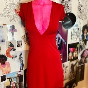 Scarlet Low Cut Mini Dress